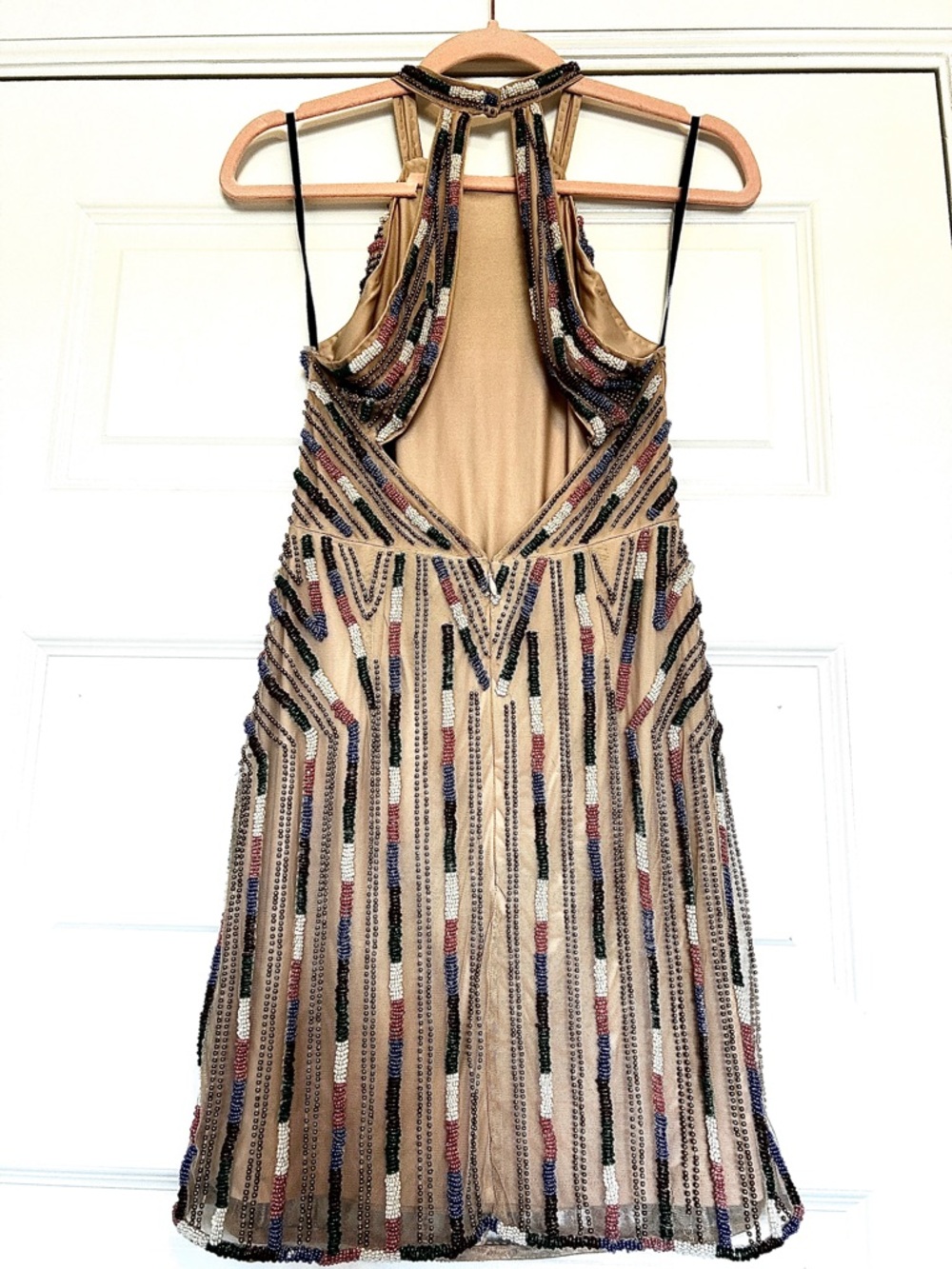 NWT X NBD Kenya Beaded Halter Mini Dress S MSRP $545 - Picture 10 of 14